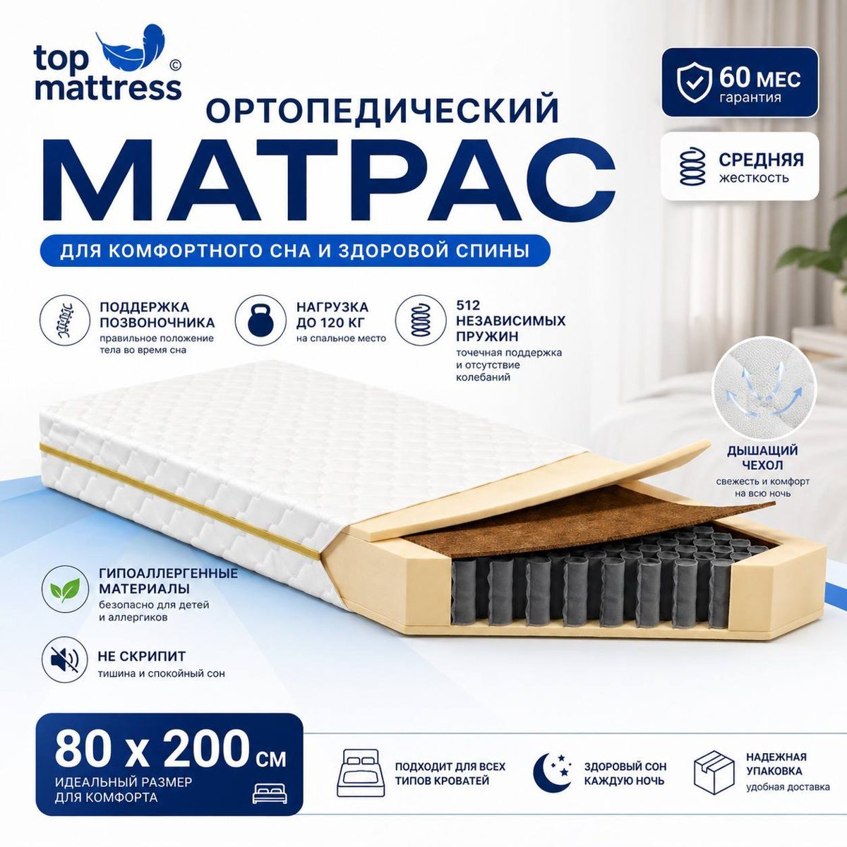 Матрас TOP Mattress Premium Cocos